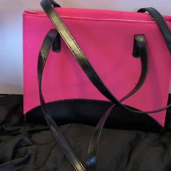 Kate Spade Vibrant Pink Tote with Black Accents - Picture 6 of 13